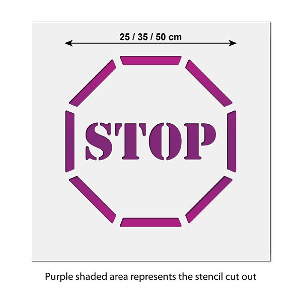 Stop Sign Stencil Size